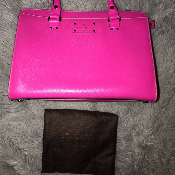 Kate Spade hot pink satchel with shoulder strap - Picture 6 of 8